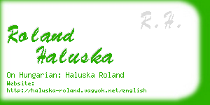 roland haluska business card